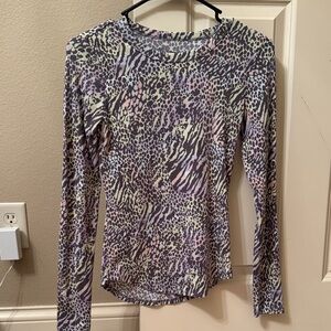 NOBO Women's Long Sleeve Multicolor Animal Print Top